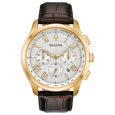 Bulova Men's Classic Wilton Leather Chronograph Watch 97B169