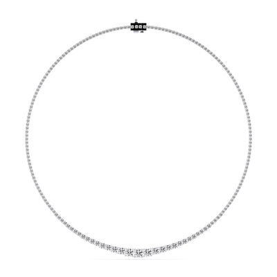 Lab Grown Diamond 10ctw. Tennis Necklace in 14k White Gold