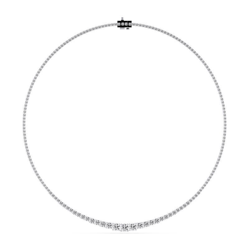 Lab Grown Diamond 10ctw. Tennis Necklace in 14k White Gold image number null