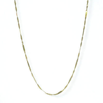 Mirror Chain 18" in 10k Yellow Gold (1.1mm)