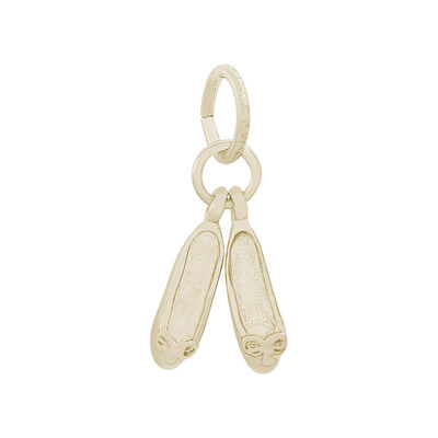 Ballet Shoes Charm in 14K Yellow Gold 