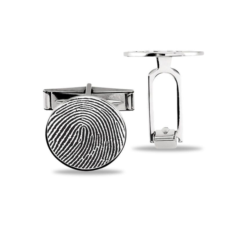 Handwritten Personalized Cufflinks in Sterling Silver image number null