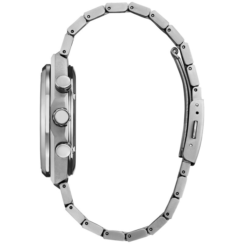 Citizen Men's Zenshin Chrono TITAN Textured White Silver Dial Bracelet 43mm CA4610-85A image number null