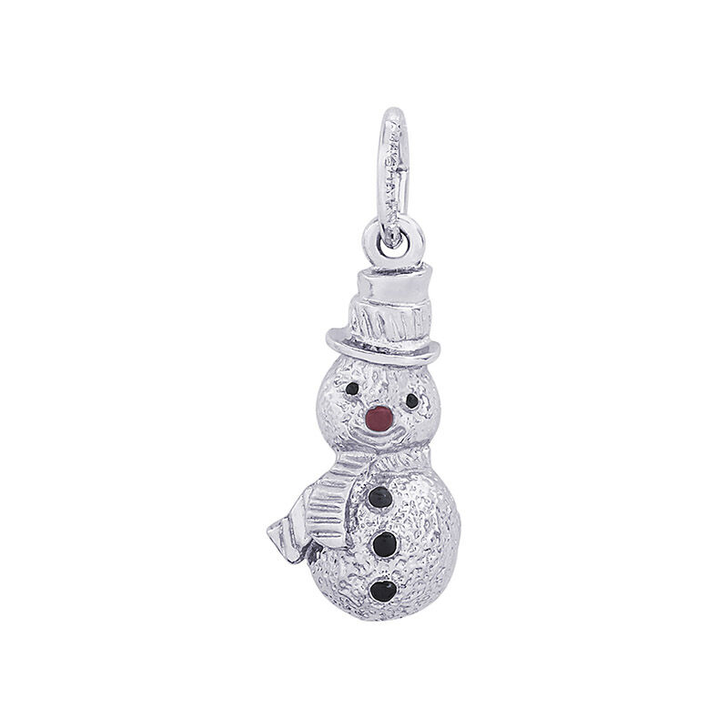 Snowman Sterling Silver Charm image number null