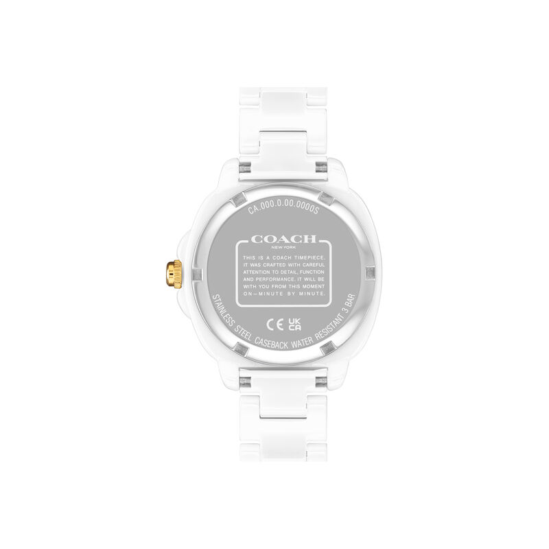 Coach Ladies White Dial White Bracelet 34mm Watch 14504562 image number null