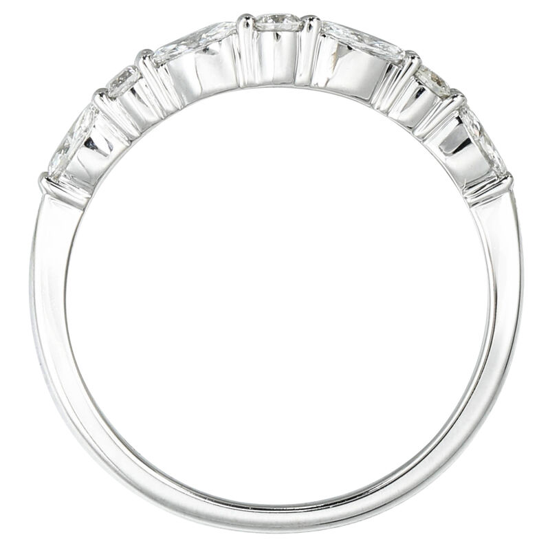 Diamond 1/3ctw. Marquise Contour & 14k White Gold Anniversary Ring image number null