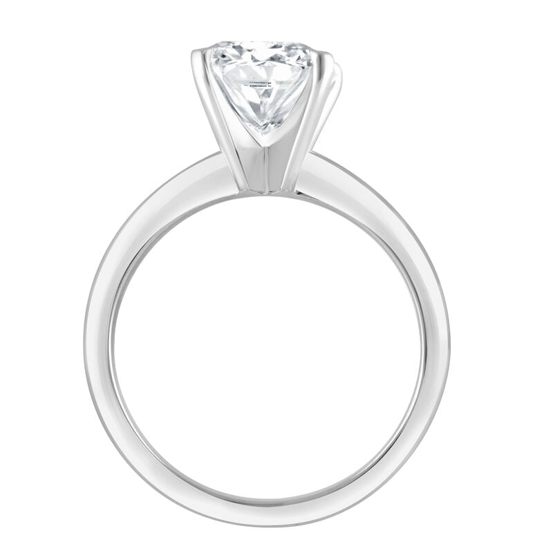 Radiant Lab Grown Diamond 3 1/2ctw. Solitaire Engagement Ring in 14k White Gold image number null