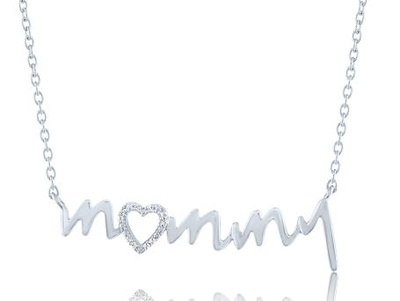 Mommy Nameplate Pendant in Sterling Silver
