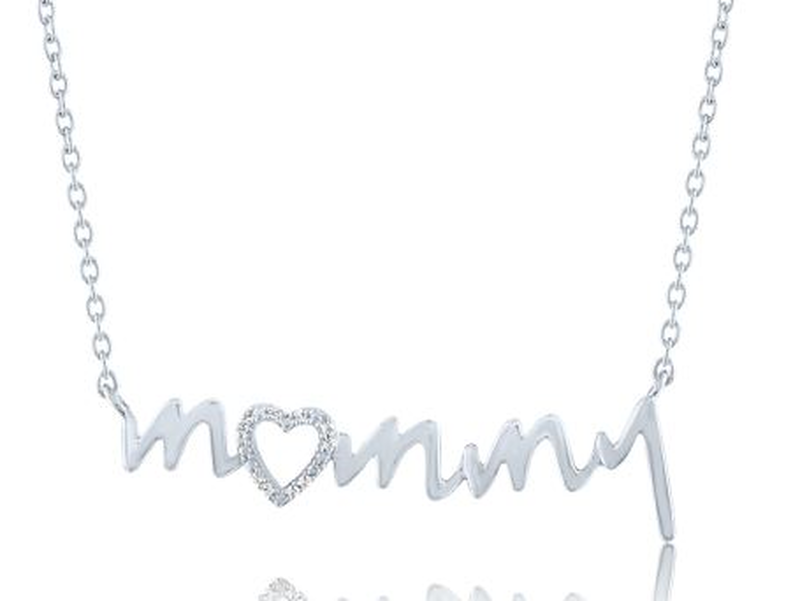 Mommy Nameplate Pendant in Sterling Silver image number null