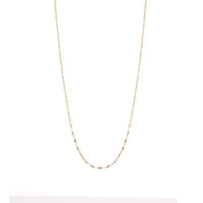 Mirror Flat Chain 18" Chain in 10k Yellow Gold (1.9mm)