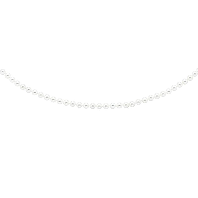 Pearl Necklace 16" in 14k White Gold  image number null