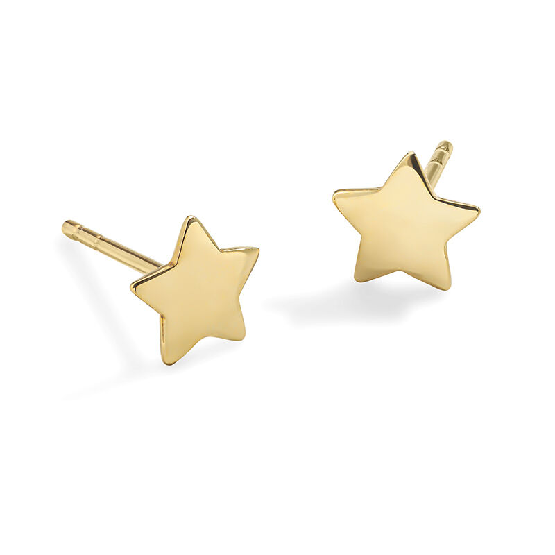 Star Stud 6.5mm Earrings in 14k Yellow Gold  image number null