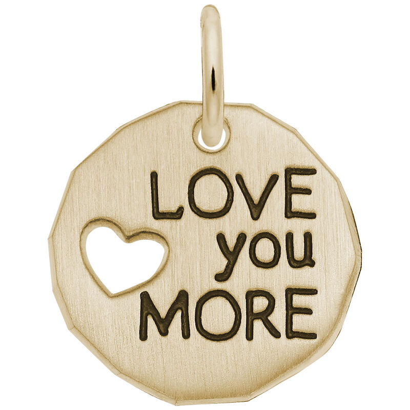 Love you More Charm in 14K Yellow Gold image number null