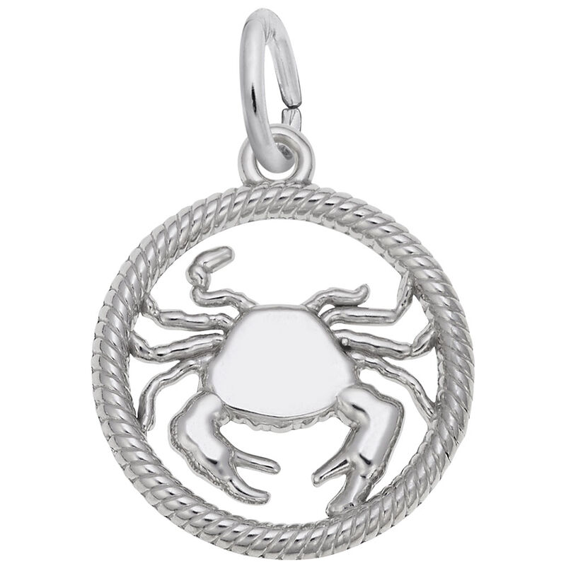 Cancer Charm in Sterling Silver image number null
