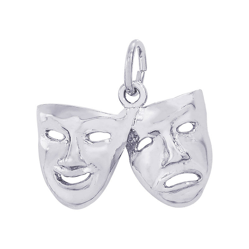 Comedy & Tragedy Sterling Silver Charm image number null