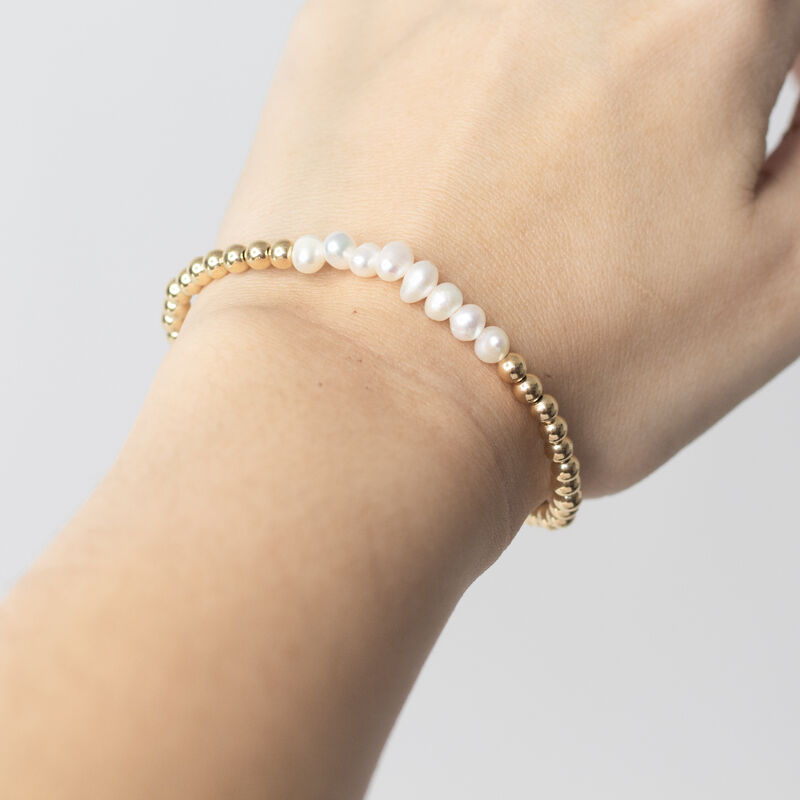 Gold-Filled & Pearl Beaded Bracelet image number null