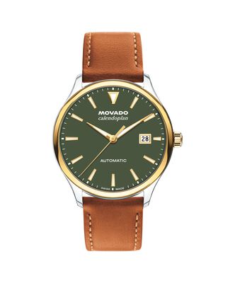 Movado Heritage Calendoplan Chronograph Watch Green Dial 3650229
