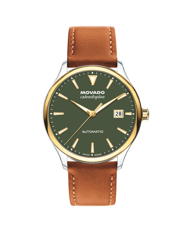 Movado Heritage Calendoplan Chronograph Watch Green Dial 3650229 image number null