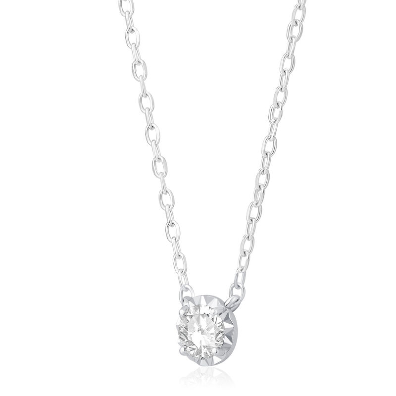 Lab Grown Diamond 1/4ctw. Pendant in 10k White Gold image number null