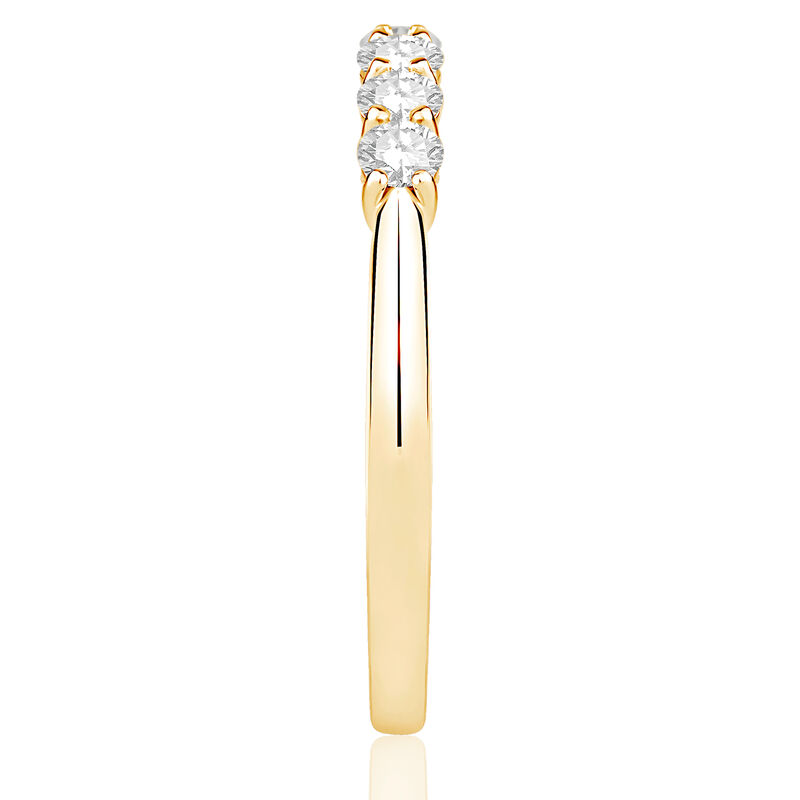 Lab Grown Diamond 1/2ctw. Seven Stone Wedding Ring in 14k Yellow Gold image number null