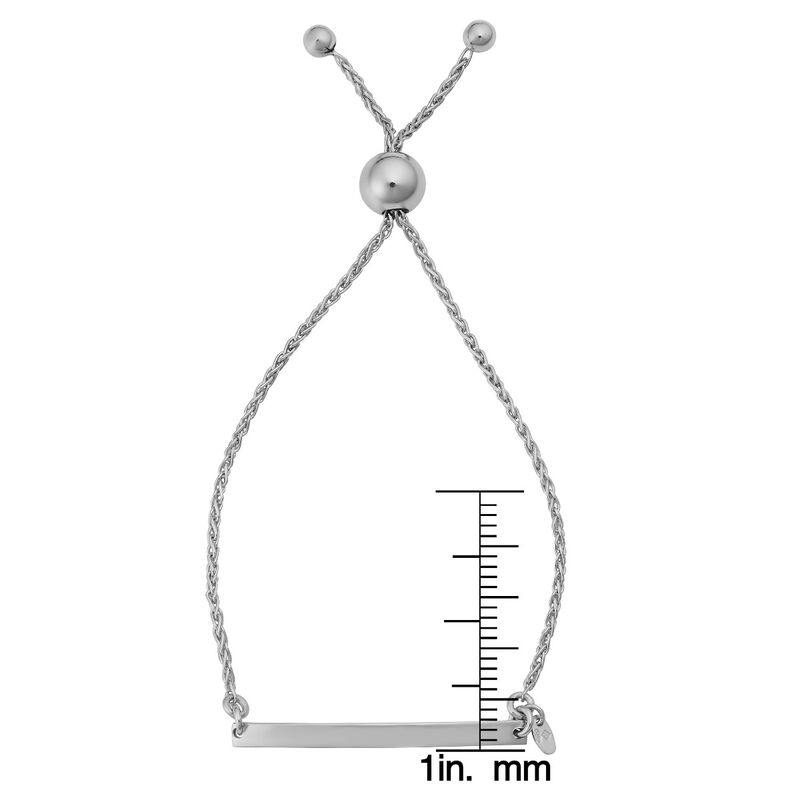 Adjustable Bolo Bar Bracelet in Sterling Silver image number null