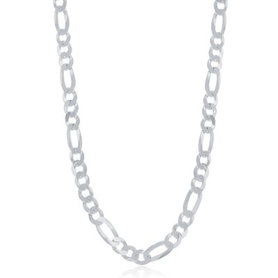 Figaro 22" Chain 5.8mm in Sterling Silver