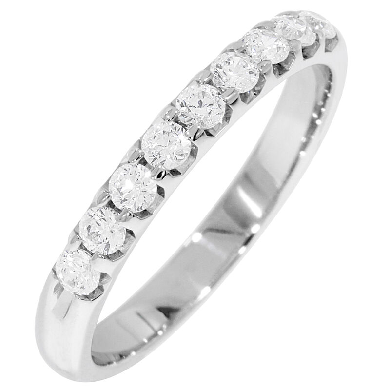 Ladies' 9-Stone 1/3ctw. Prong-Set Diamond Wedding Band in 14K White Gold (HI, I1) image number null