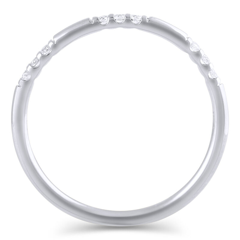 Brilliant-Cut Lab Grown .11ctw. Diamond 3-Stone Station Distance Band in 10k White Gold image number null