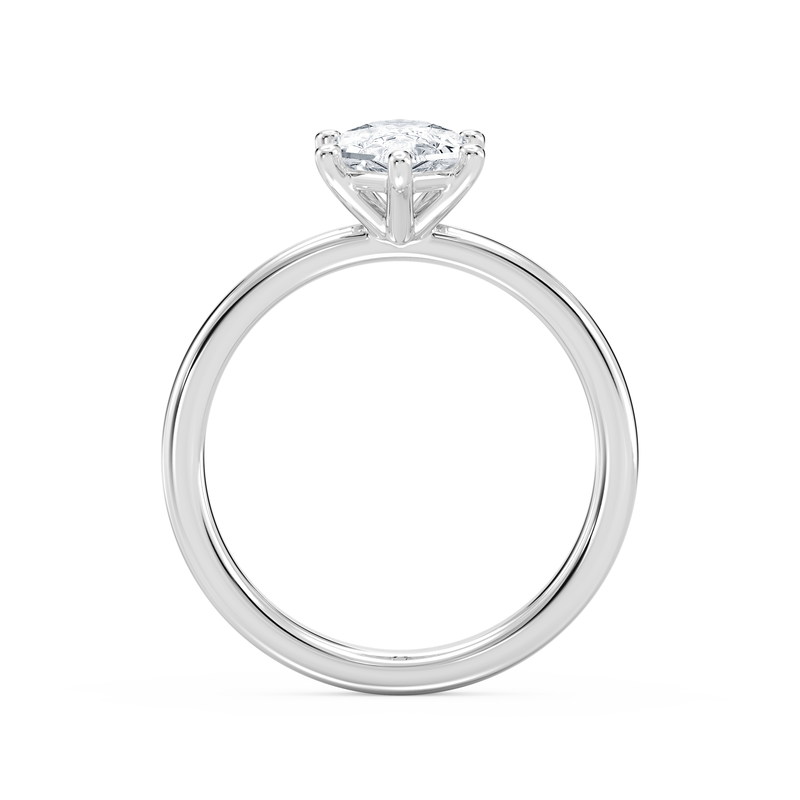 Duchess Marquise Lab Grown Diamond 3ctw. Solitaire Engagement Ring in 14k White Gold image number null