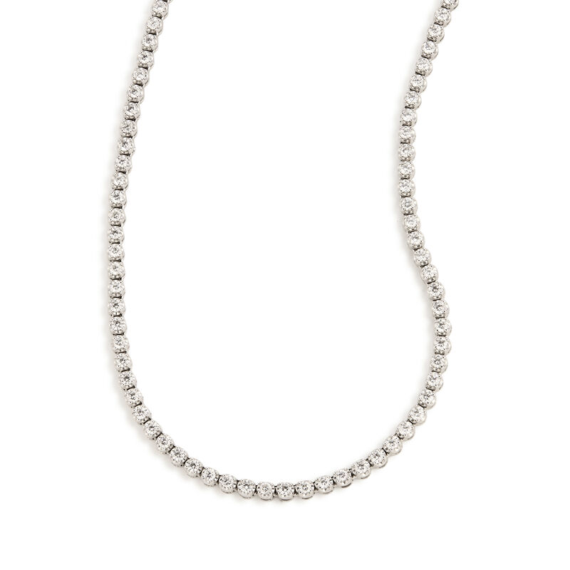 Lab Grown 17" 5ctw. Diamond Tennis Necklace in 14k White Gold image number null