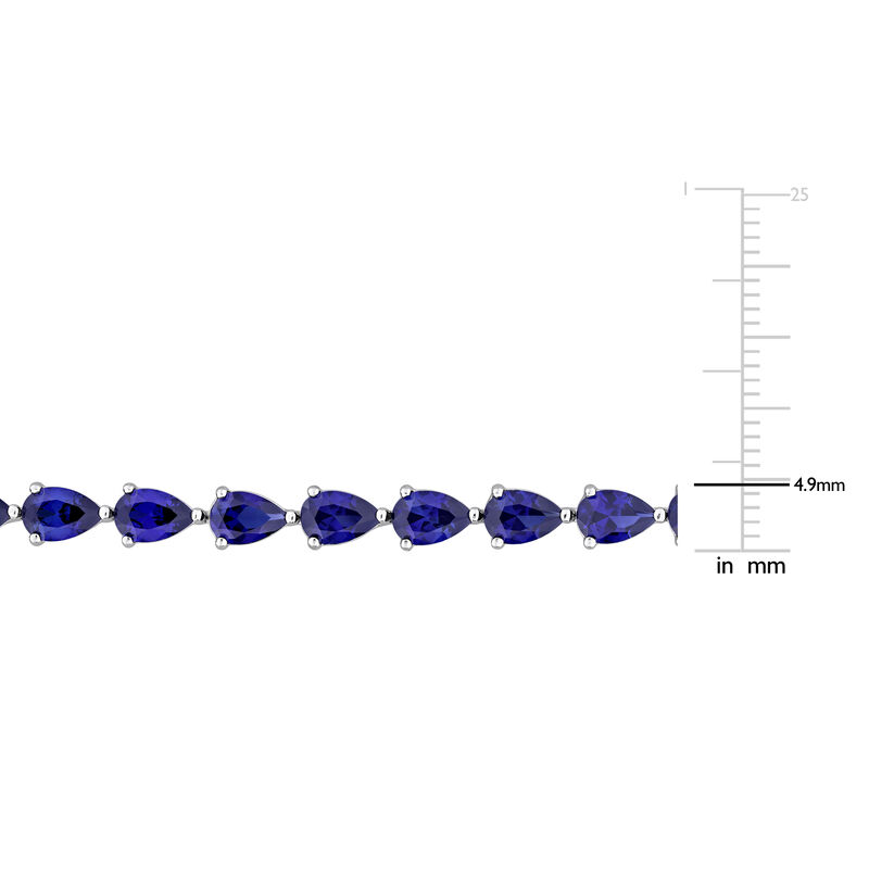 Created Blue Sapphire Bracelet in Sterling Silver image number null