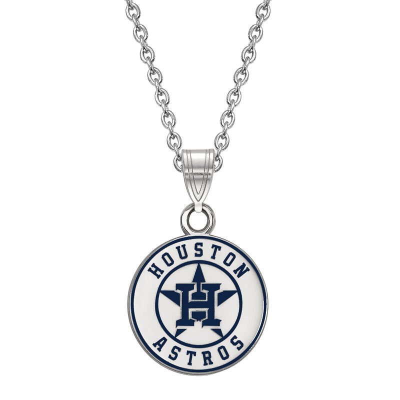 Houston Astros Small Blue Pendant in Sterling Silver  image number null