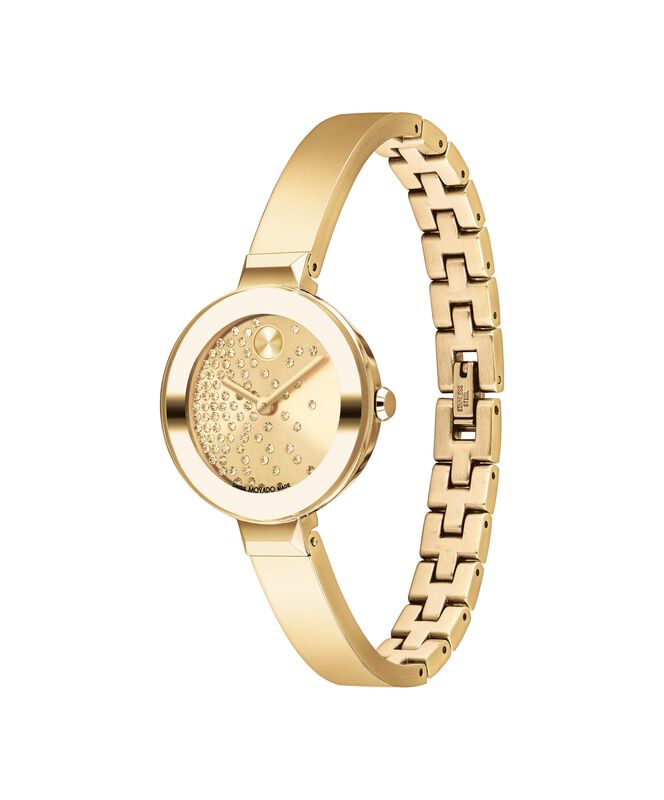 Movado Bold Ladies' Yellow Gold Tone Ion Plated Stainless Steel Bangle Watch 3601161 image number null