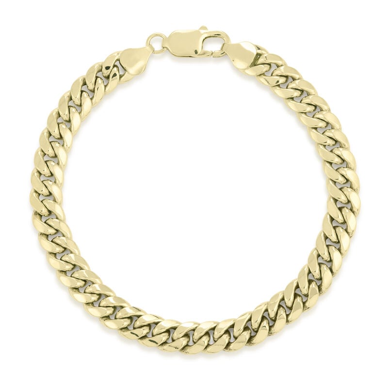 Miami Cuban Link Bracelet in 10k Yellow Gold 8.5" image number null