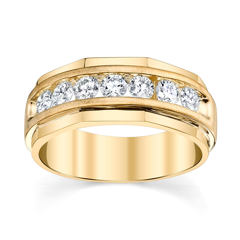 Men's 1/2ctw. 7-Stone Diamond Band in 10k Yellow Gold
 image number null