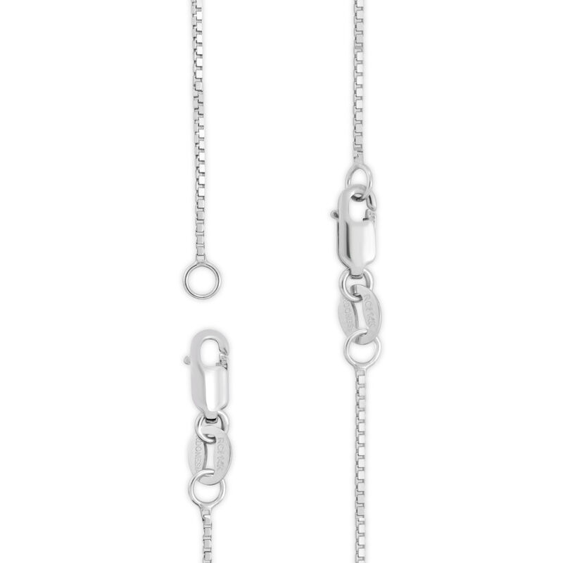 Box Chain 18" in 14k White Gold (0.7mm) image number null
