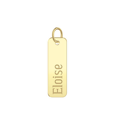 High Polished Engravable Name Tag in 10k Yellow Gold