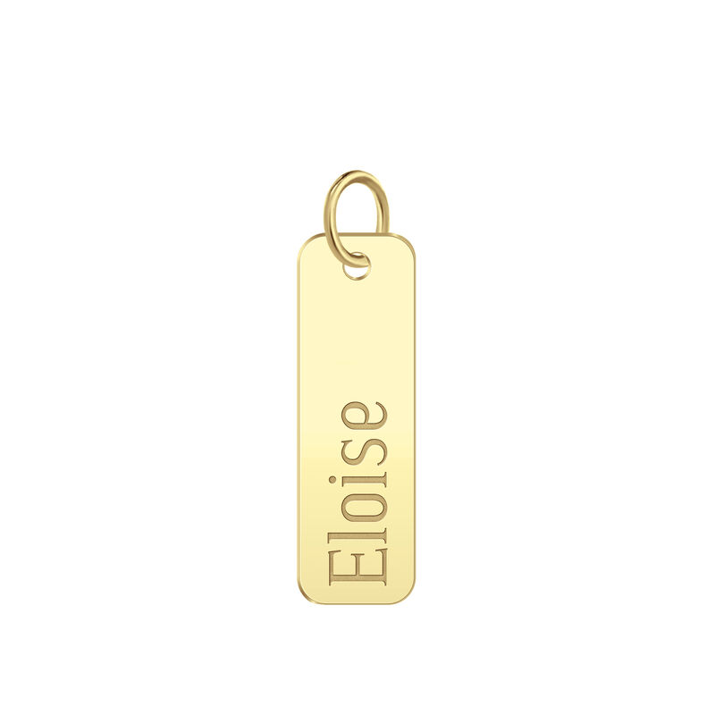 High Polished Engravable Name Tag in 10k Yellow Gold image number null