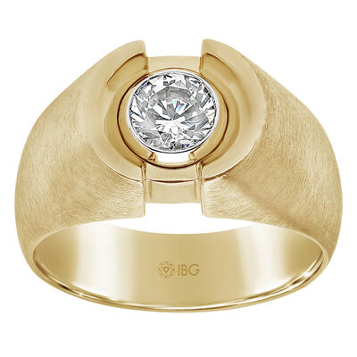 Men's Round 1ctw. Diamond Engagement Ring in 14k Yellow Gold