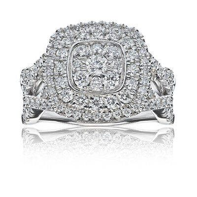 Brooklyn. LIMITED EDITION Diamond Engagement Ring in 14k White Gold