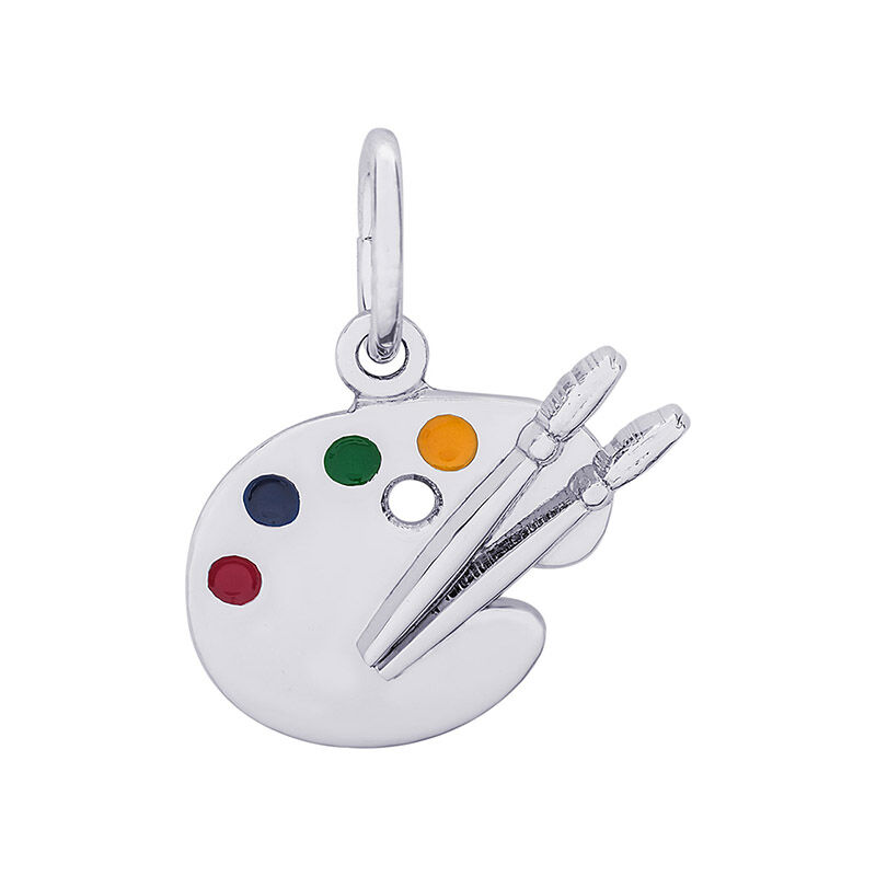 Artist Palette Sterling Silver Charm image number null
