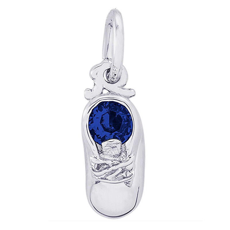 September Baby Shoe Charm in Sterling Silver image number null