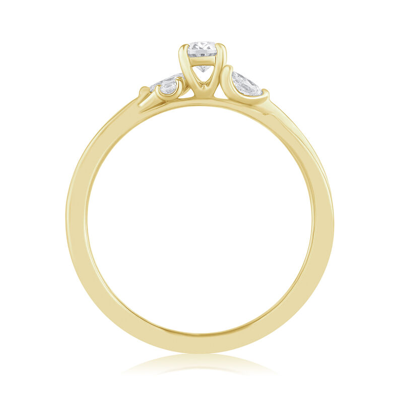 Lab Grown Diamond Twist Promise Ring in 10k Yellow Gold image number null