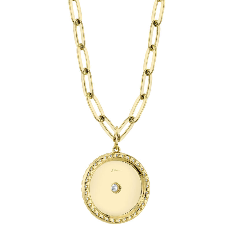 Shy Creation Diamond 1/3ctw. Paperclip Link Pendant in 14k Yellow Gold image number null
