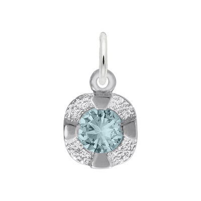 March Birthstone Petite Charm in Sterling Silver