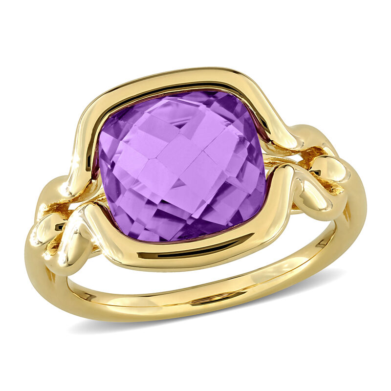 Amethyst Fashion Ring in Gold Plated image number null