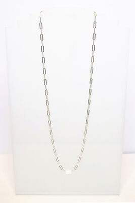 11mm Paperclip Mask Chain in Silver Tone 