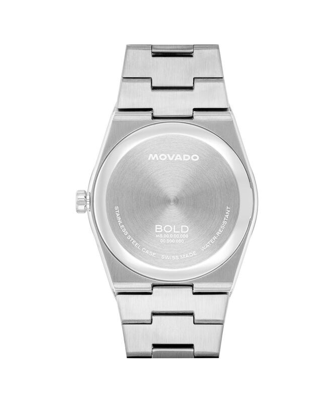 Movado Men's Bold Quest Stainless Steel Rose Gold IP White Dial 40mm image number null