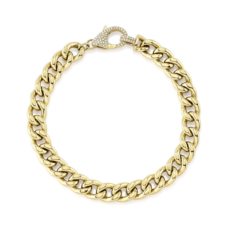 Shy Creation 0.25ctw. Diamond Link Bracelet in 14k Yellow Gold SC55022770 image number null