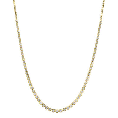 Shy Creation Diamond 2ctw. Bezel Tennis Necklace in 14k Yellow Gold